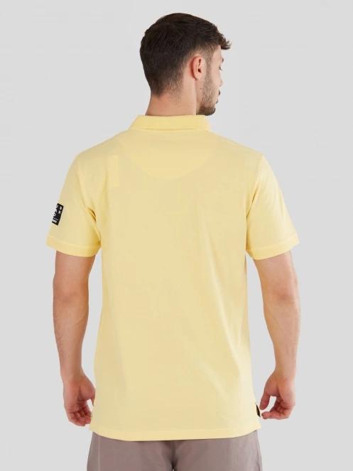 Fundango Molton Poloshirt for men in yellow 3