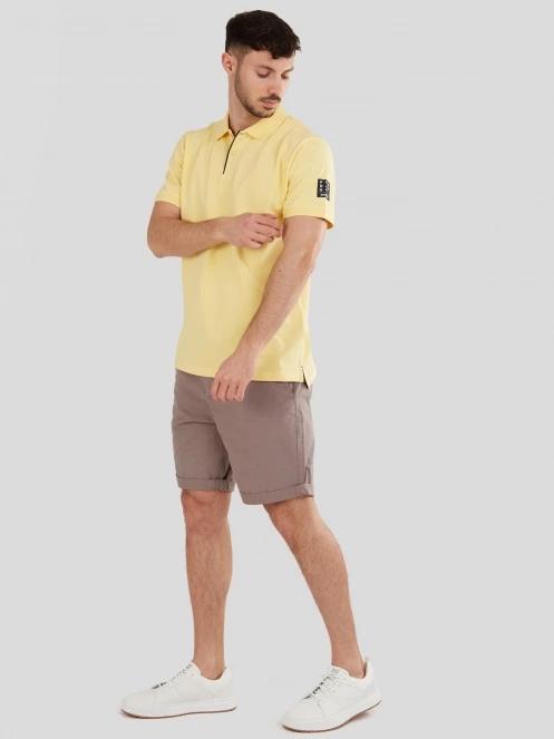 Fundango Molton Poloshirt for men in yellow 4