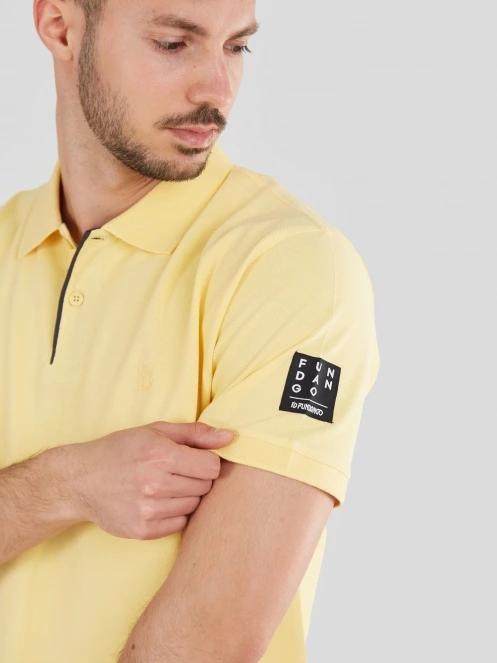 Fundango Molton Poloshirt for men in yellow 5