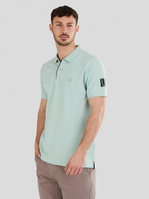 Fundango Molton Poloshirt for men in light blue 2