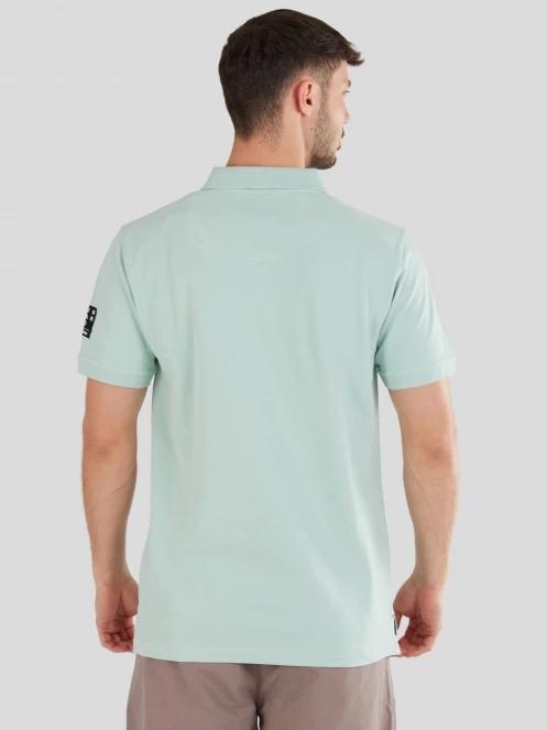 Fundango Molton Poloshirt for men in light blue 3
