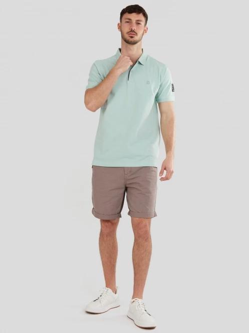 Fundango Molton Poloshirt for men in light blue 4
