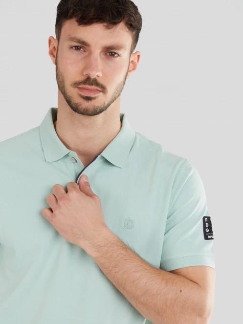 Fundango Molton Poloshirt for men in light blue 5