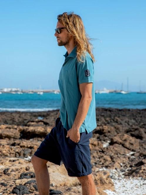 Fundango Molton Poloshirt for men in green 7
