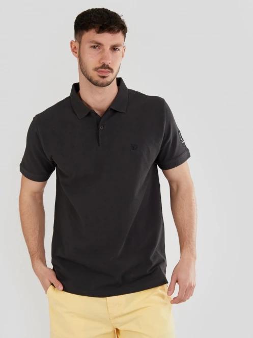 Fundango Molton Poloshirt for men in grey 2