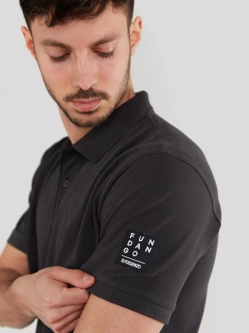 Fundango Molton Poloshirt for men in grey 4