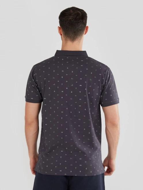 Fundango Incognito Pattern Poloshirt for men in black 3