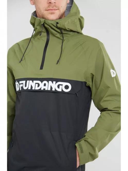 Fundango Salmo logo Anorak men hiking jacket oliv Fundango
