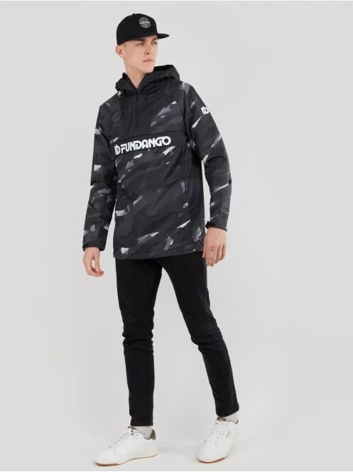 Fundango Salmo Logo Anorak for men in black 4