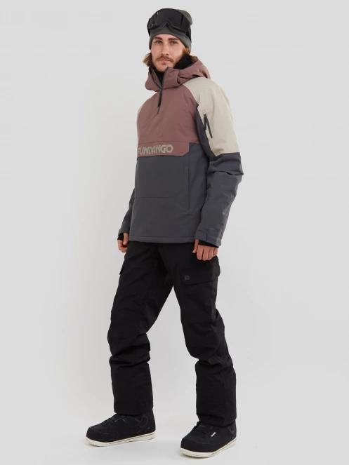 Fundango Burnaby Logo Anorak for men in purple 4