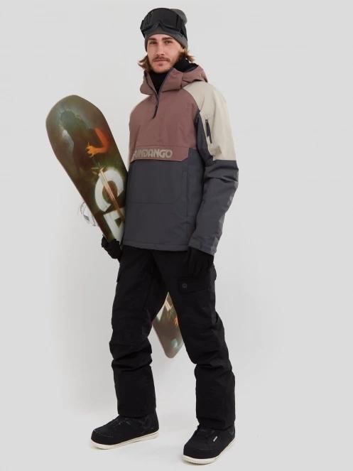 Fundango Burnaby Logo Anorak for men in purple 5