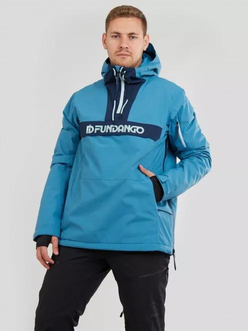 Fundango Burnaby Logo Anorak for men in light blue 2