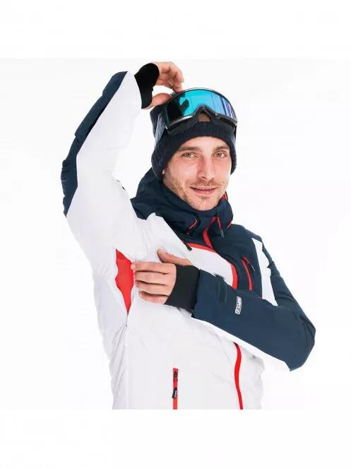 Mens white snow jacket top