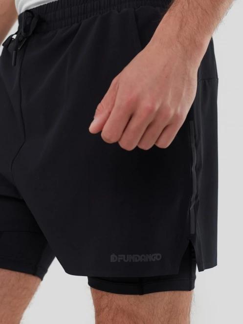 Fundango Corris Running Shorts for men in black 7