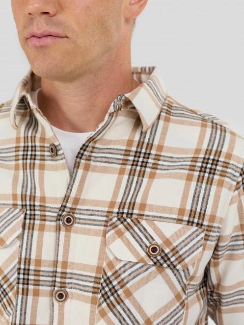 Fundango Roddy Lined Shirt for men in sand 7