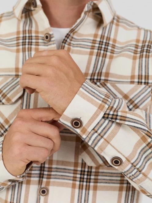 Fundango Roddy Lined Shirt for men in sand 8