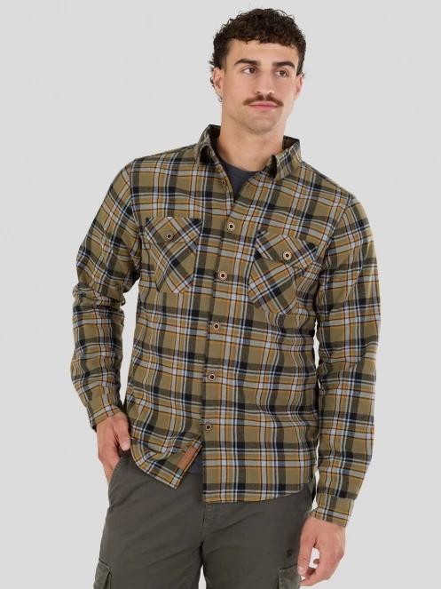 Fundango Roddy Lined Shirt for men in oliv 2