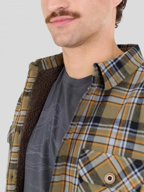 Fundango Roddy Lined Shirt for men in oliv 9