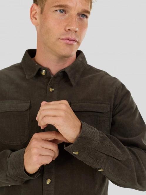 Fundango Oregon Corduroy Shirt for men in green 6
