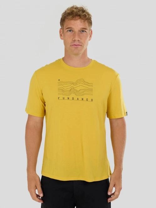 Fundango Wanaka Merino T-shirt for men in yellow 2