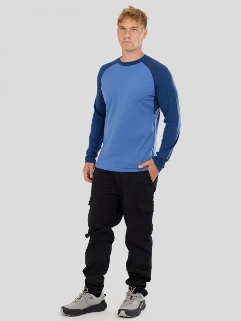 Fundango Rotorua Merino Longsleeve for men in blue 4