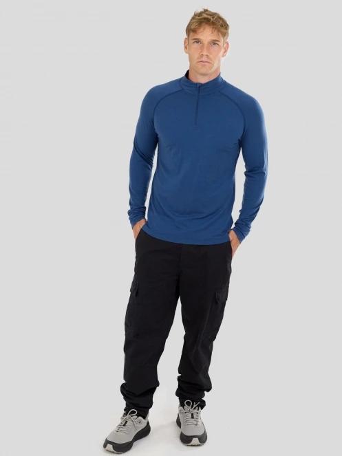 Fundango Temuka Merino Halfzip for men in blue 4