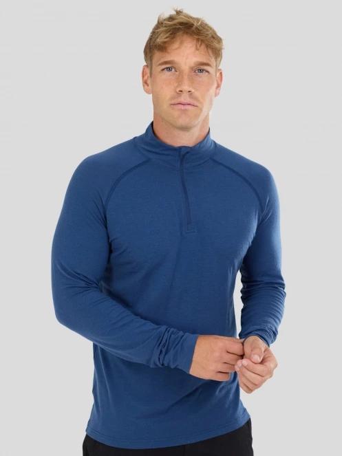 Fundango Temuka Merino Halfzip for men in blue 5