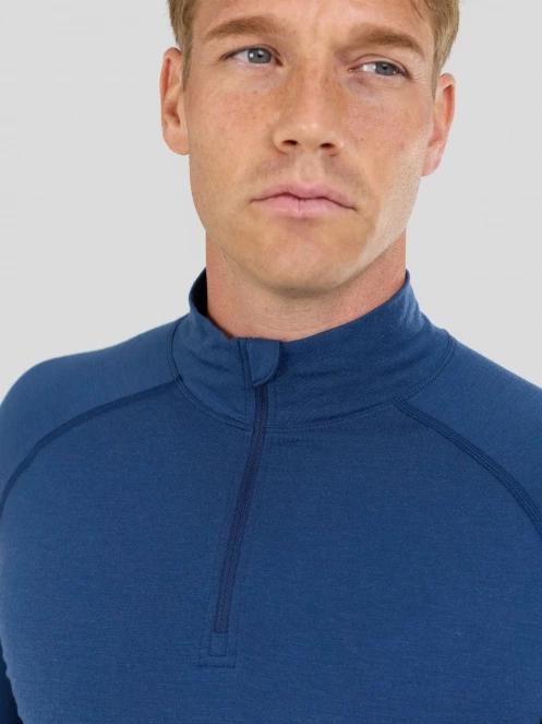 Fundango Temuka Merino Halfzip for men in blue 6