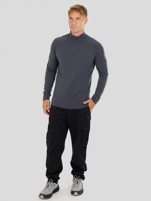 Fundango Temuka Merino Halfzip for men in grey 4