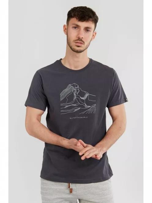 Fundango Basic T Logo-1 T-shirt for men in grey 2