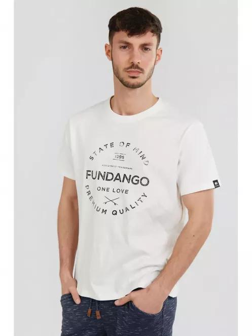 Fundango Basic T Logo-2 T-shirt for men in white 2