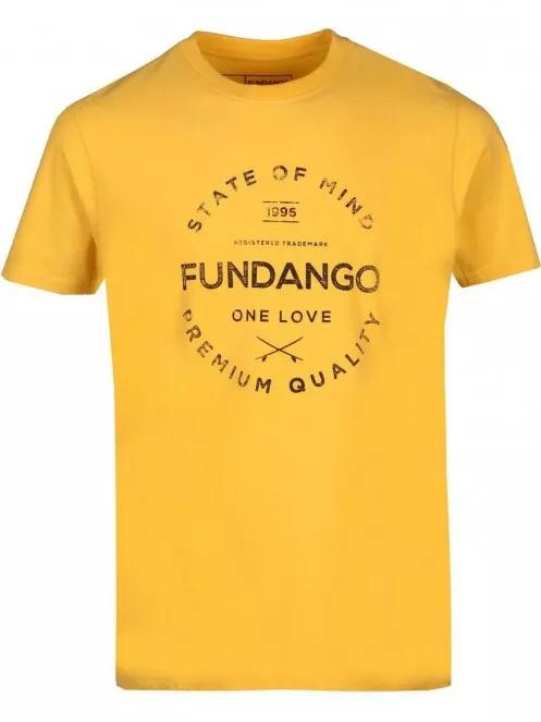 Fundango Basic T Logo-2 T-shirt for men in yellow 6
