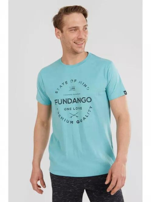 Fundango Basic T Logo-2 T-shirt for men in light blue 2