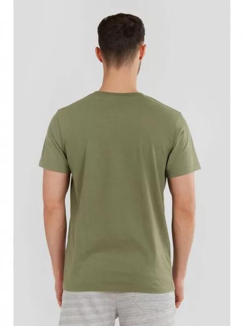 Fundango Basic T Logo-3 T-shirt for men in oliv 3