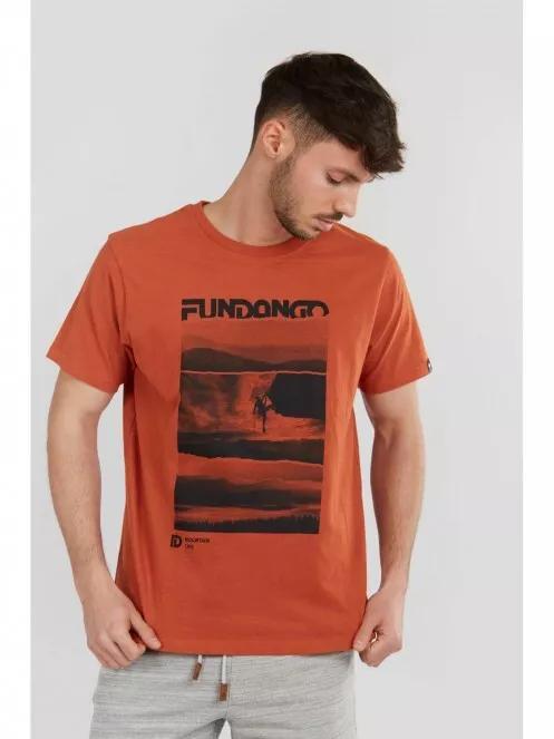 Fundango Basic T Logo-3 T-shirt for men in orange 2