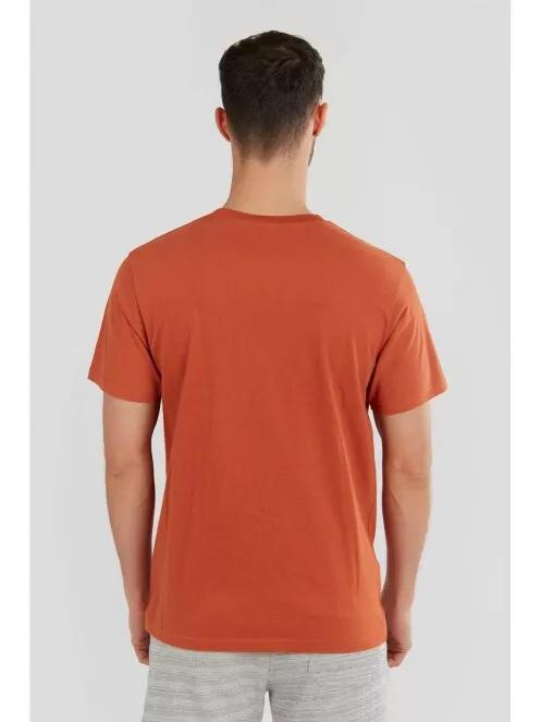 Fundango Basic T Logo-3 T-shirt for men in orange 3