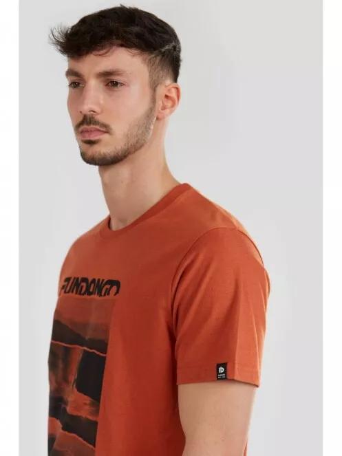 Fundango Basic T Logo-3 T-shirt for men in orange 4