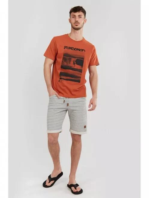 Fundango Basic T Logo-3 T-shirt for men in orange 5