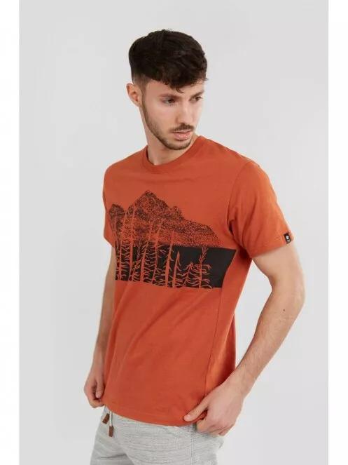 Fundango Basic T Logo-5 T-shirt for men in orange 2
