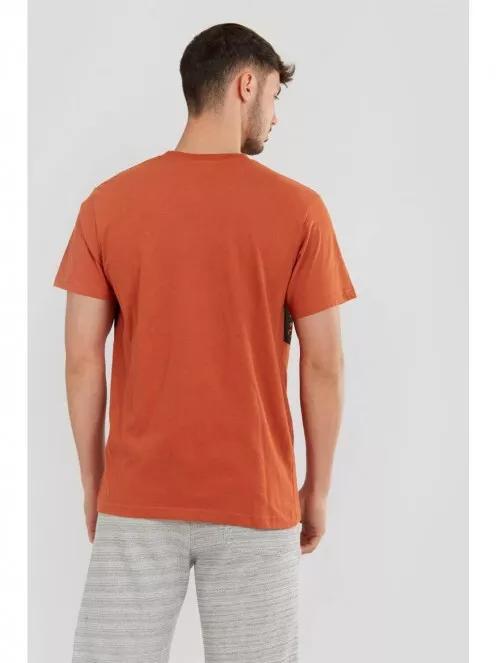 Fundango Basic T Logo-5 T-shirt for men in orange 3
