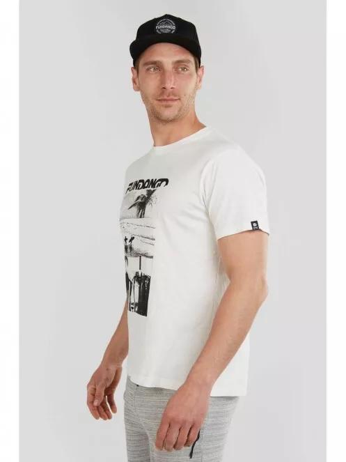 Fundango Basic T Logo-6 T-shirt for men in white 5