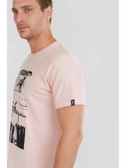 Fundango Basic T Logo-6 T-shirt for men in pink 4