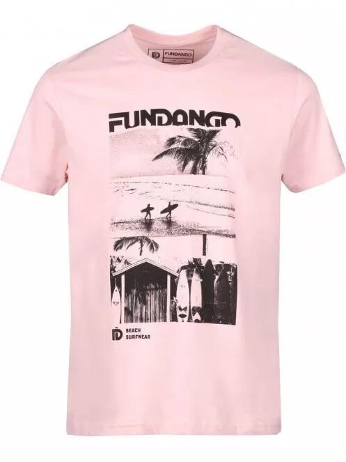 Fundango Basic T Logo-6 T-shirt for men in pink 5