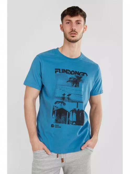 Fundango Basic T Logo-6 T-shirt for men in blue 2