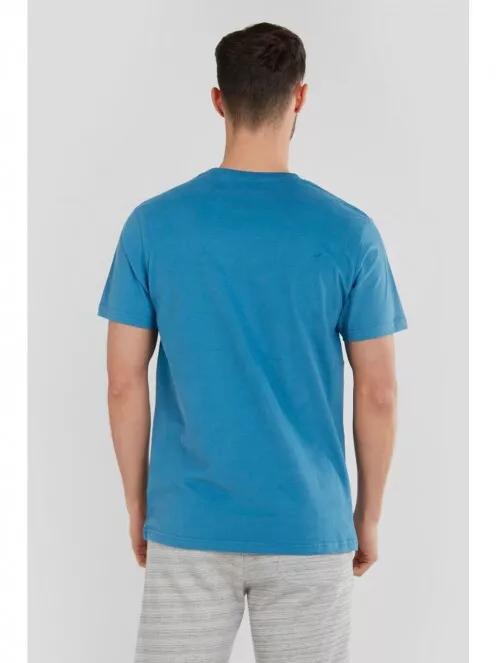 Fundango Basic T Logo-6 T-shirt for men in blue 4