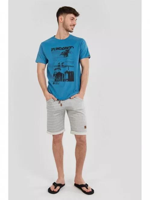 Fundango Basic T Logo-6 T-shirt for men in blue 5