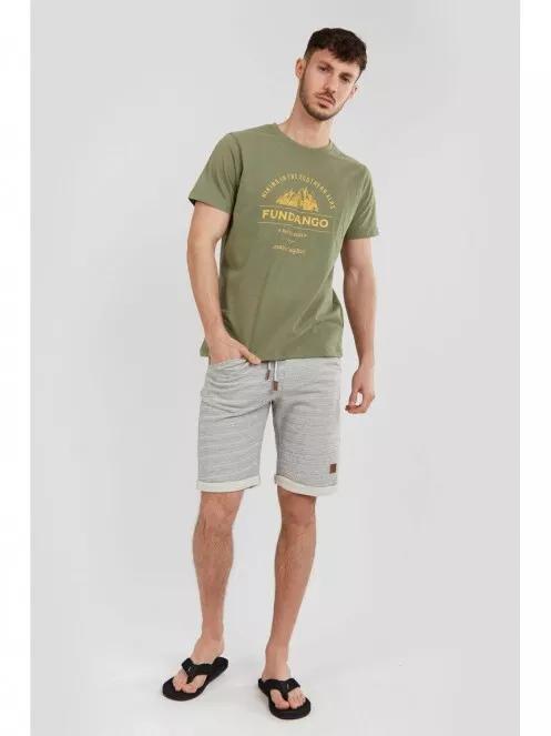 Fundango Basic T Logo-7 T-shirt for men in oliv 5