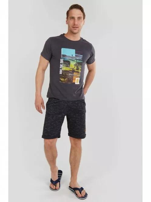 Fundango Basic T Logo-9 T-shirt for men in grey 4
