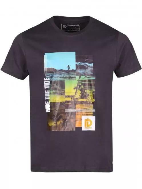 Fundango Basic T Logo-9 T-shirt for men in grey 5