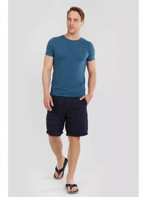 Fundango Jaggy Structured Tshirt for men in blue 5